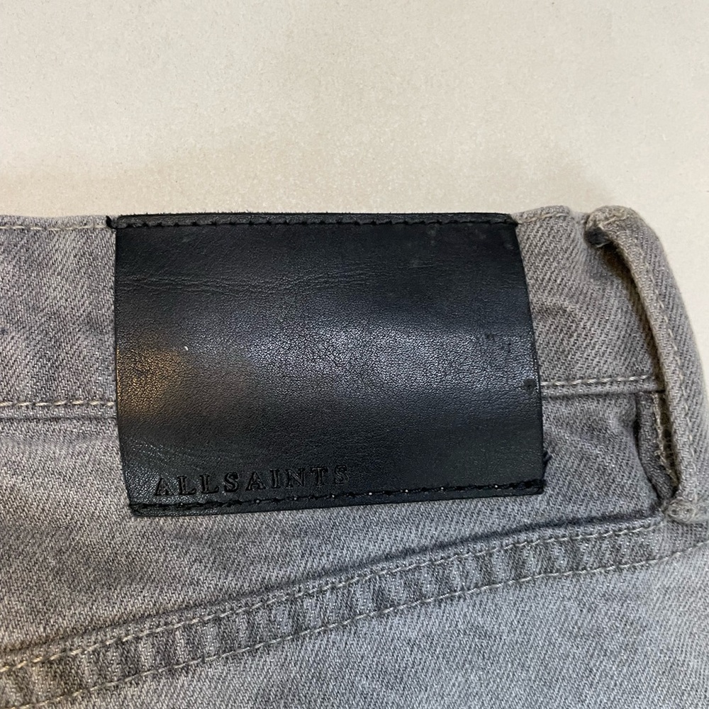 ALLSAINTS Rex Denim Jeans Men Size 32 x 32 Gray Distressed - Picture 7 of 12